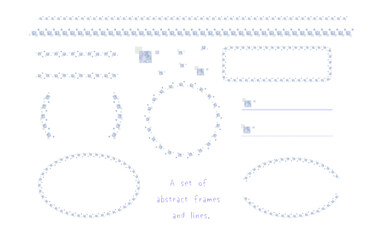 幾何学的な抽象フレームセット。