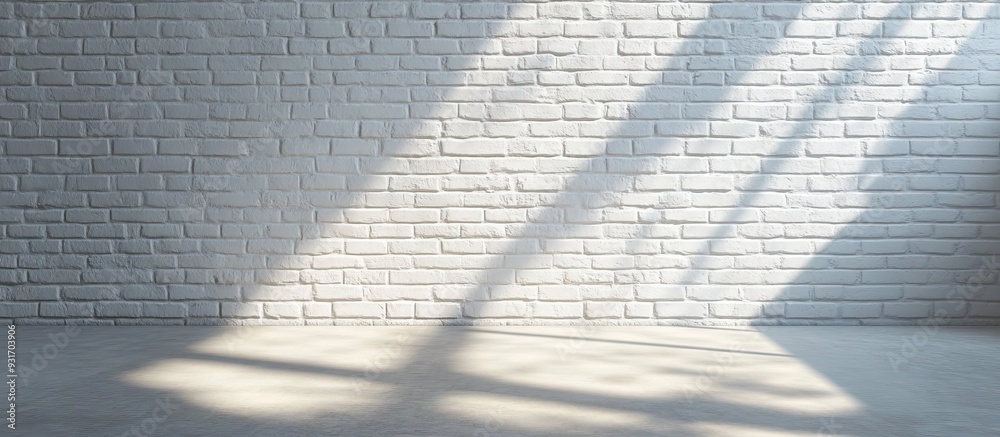 Aufkleber White brick wall. with copy space image. Place for adding text or design
