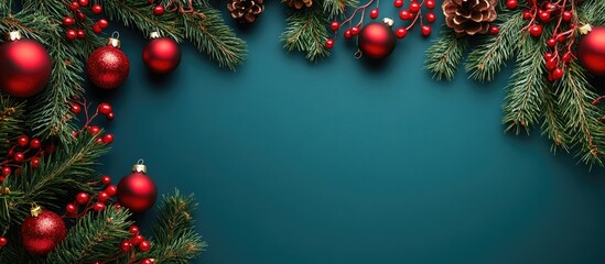 Christmas background with copyspace Aerial view