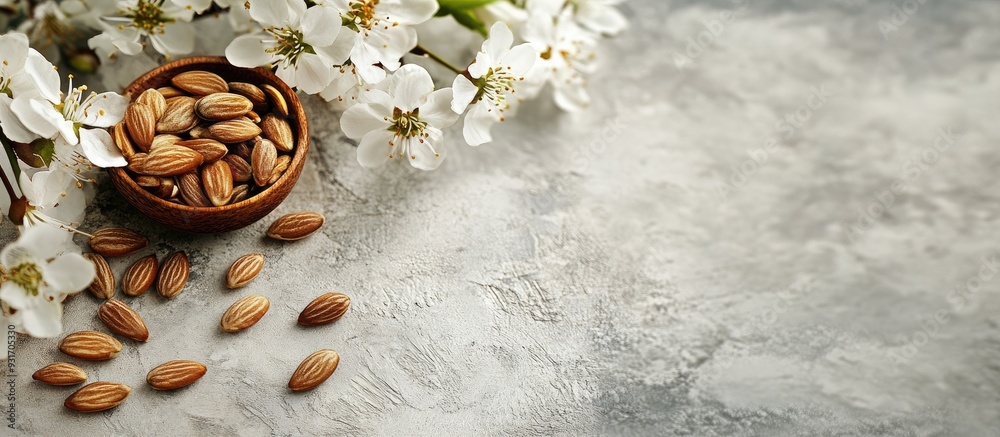 Leinwandbilder seeds and blossoms. with copy space image. place for adding text or design