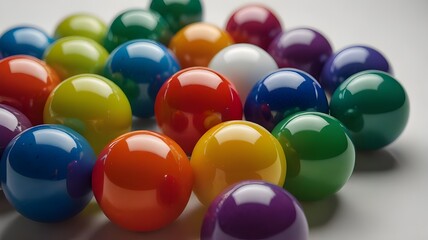 Chromatic Harmony: A Playful Dance of Colorful Spheres