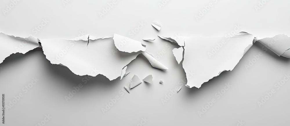 Poster Ripped section of paper. with copy space image. Place for adding text or design