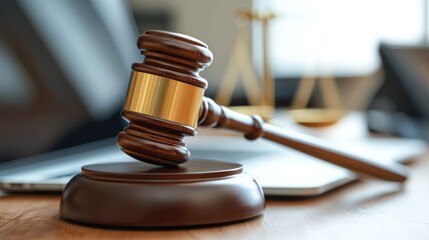 Obraz premium Gavel and Scales of Justice