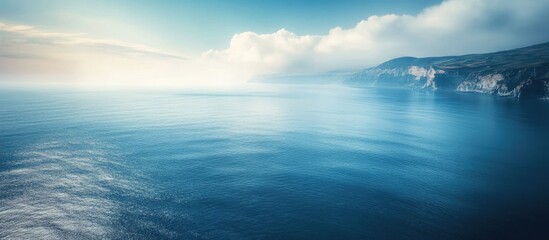 Fototapeta premium Ascending to the Black Sea. with copy space image. Place for adding text or design