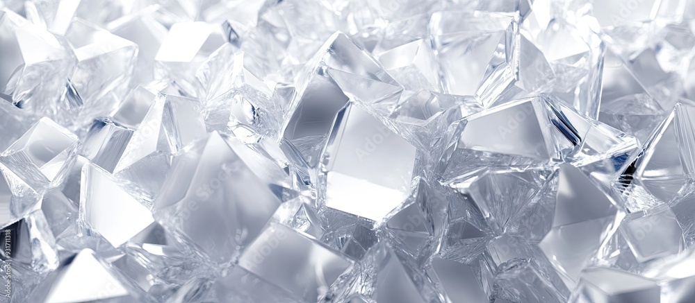 Poster abstract background of white crystals. with copy space image. place for adding text or design