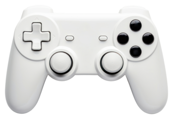 PNG Gamepad joystick white electronics.