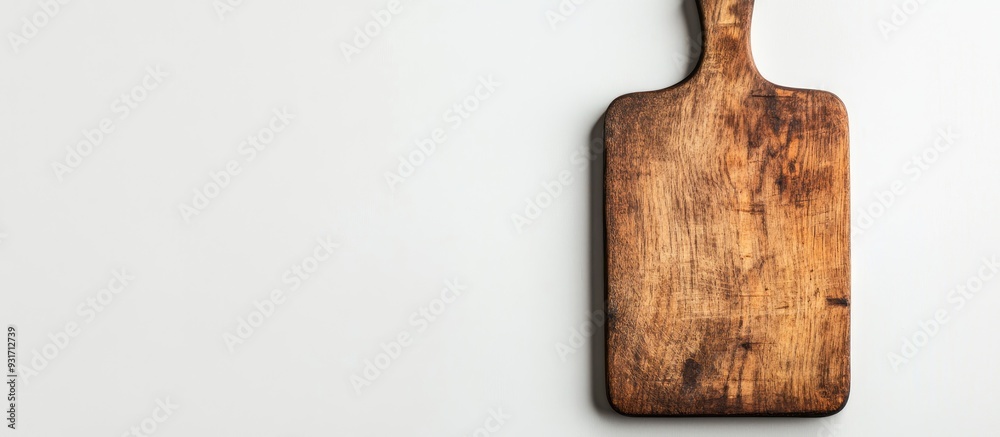 Fototapete chopping board on white background. with copy space image. place for adding text or design