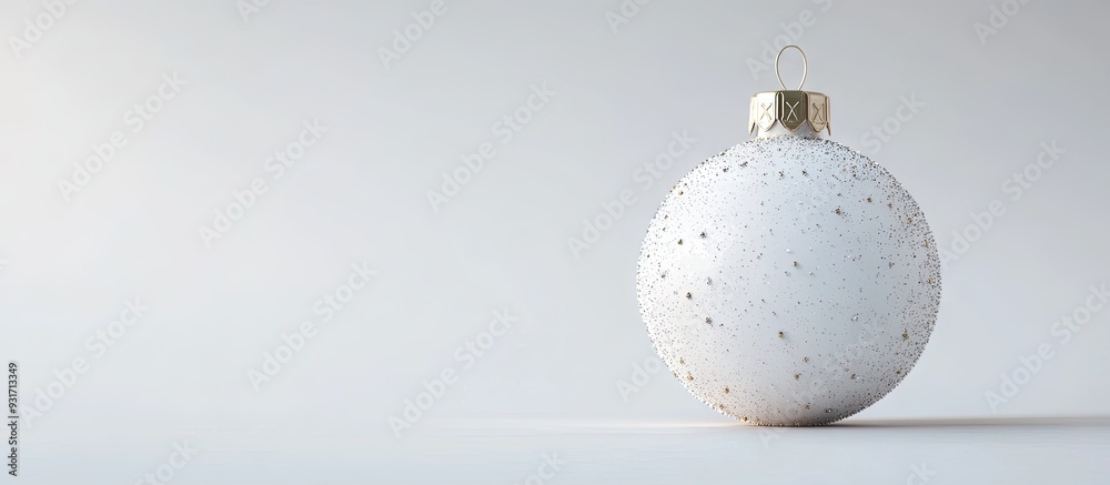 Poster Christmas ornament against a light background. with copy space image. Place for adding text or design