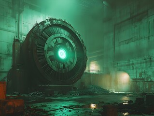 Eerie Glowing Nuclear Reactor in Abandoned Industrial Facility