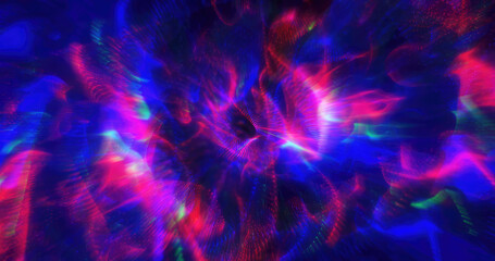 A vibrant, abstract display of swirling neon colors in red, blue, and green, creating a dynamic and futuristic visual effect, perfect for tech or creative projects