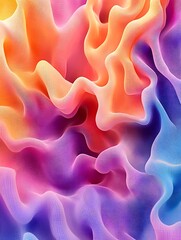 Obraz premium Vibrant Abstract Swirling Patterns in Captivating Colorful Hues and Tones