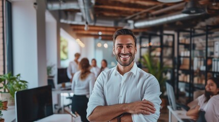 Fototapeta premium Smiling Businessman in Office