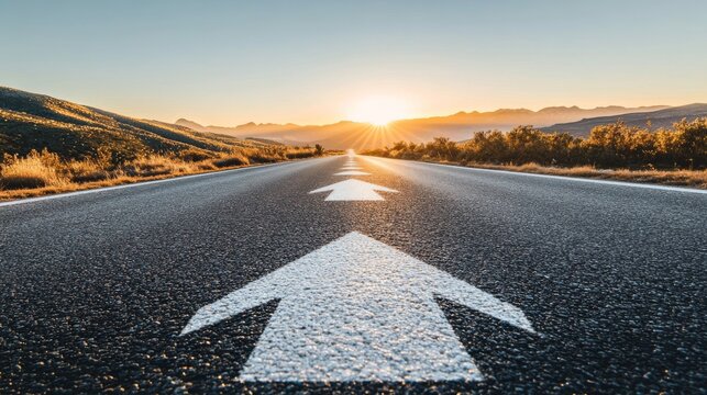 Road to Success at Sunset
