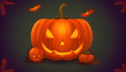 An ilustration of halloween Pumpkin