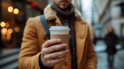 Warm Coffee on a Rainy Autumn Day