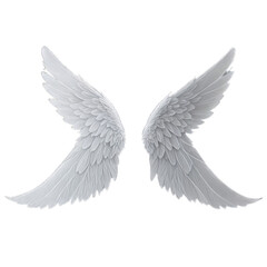 Obraz premium White Angel Wings isolated on transparent background