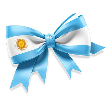 recommend clip art: Argentinian Flag Bow isolated on transparent background