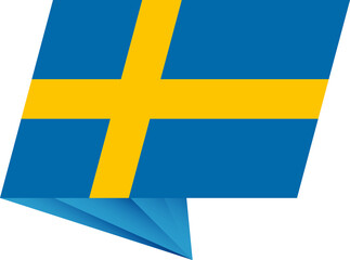 Obraz premium Sweden pin flag