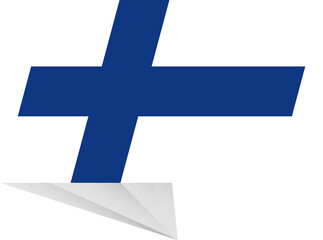Obraz premium Finland pin flag