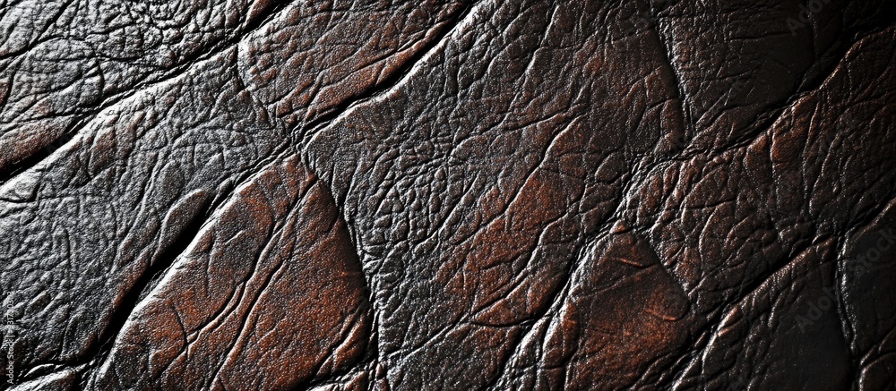 Aufkleber Closeup of leather texture Valuable as a background for design projects. with copy space image. Place for adding text or design