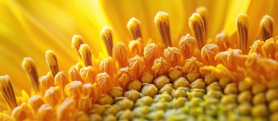Beautiful natural sunflower close up. with copy space image. Place for adding text or design