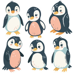 Obraz premium Vector Penguin simple and minimali