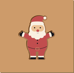 cartoon santa claus card