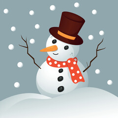 snowman in the snow