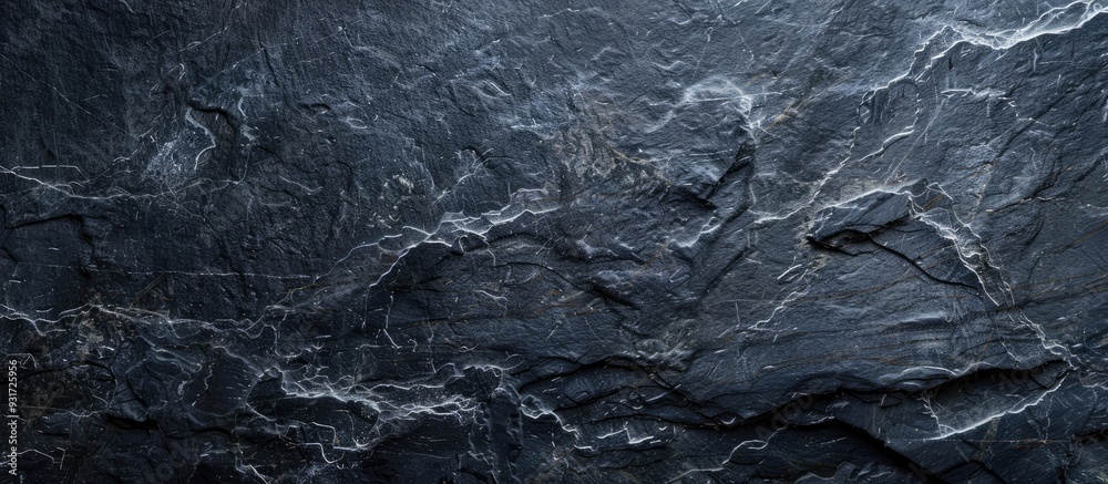 Fototapete Black stone surface and backdrop. with copy space image. Place for adding text or design