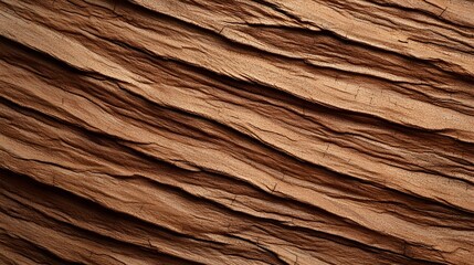 Sequoia bark close-up, featuring thick, fibrous layers with deep vertical grooves, capturing the majestic essence of these ancient trees