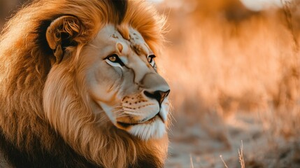 Naklejka premium Portrait of a lion in the Namib Desert, Namibia