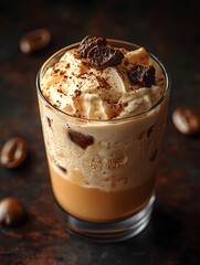 Exquisite Affogato Dessert in a Glass with Decadent Toppings