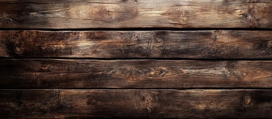 Obraz premium Old brown wooden textured background. with copy space image. Place for adding text or design
