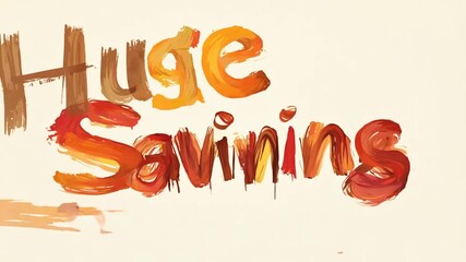 Huge Savings in a Vibrant Marketplace With Impressionist Lettering Generative AI - Powered by Adobe