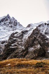 mountain landscape with snow la grave