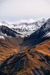 mountains with snow French alps