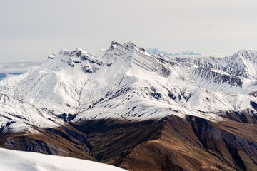 snow covered mountains la grave