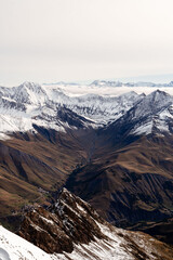 snow covered mountains la grave