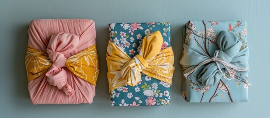 Japanese furoshiki. with copy space image. Place for adding text or design