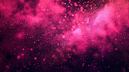 Fototapeta premium Abstract pink and black background with glitter