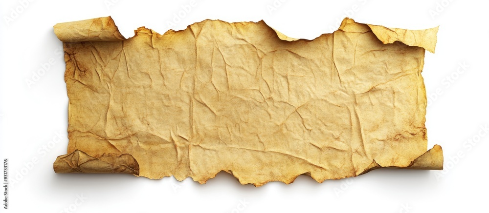 Poster vintage parchment paper isolated on a white background. with copy space image. place for adding text