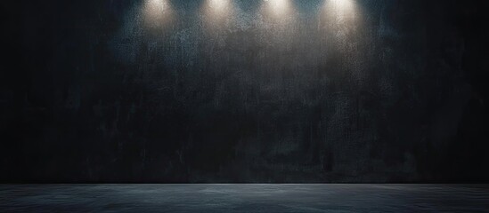 Chalkboard texture background with spotlight effect Blackboard wall backdrop wallpaper in a dark tone Black banner billboard. with copy space image. Place for adding text or design