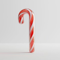 Obraz premium Christmas Red and white candy cane isolated on white background