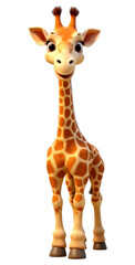 Obraz premium PNG Giraffe wildlife cartoon animal.