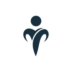 person people logo vector illustration template design