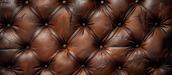 Fototapeta premium Brown leather backdrop. with copy space image. Place for adding text or design