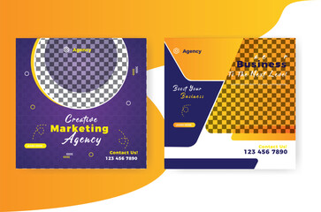 Creative Digital marketing agency business social media post banner template design