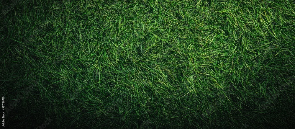 Leinwandbilder top view of green grass texture. with copy space image. place for adding text or design