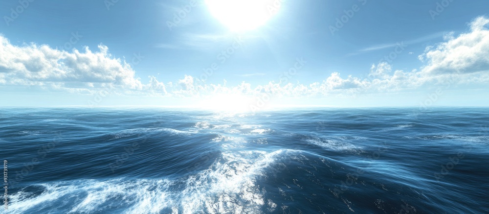Aufkleber The ocean and the waves. with copy space image. Place for adding text or design