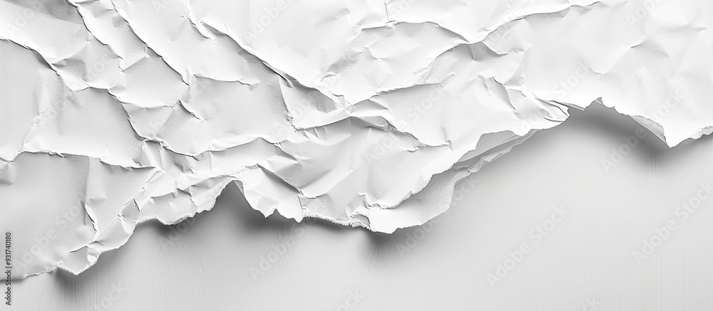 Fototapete paper texture on a white background. with copy space image. Place for adding text or design